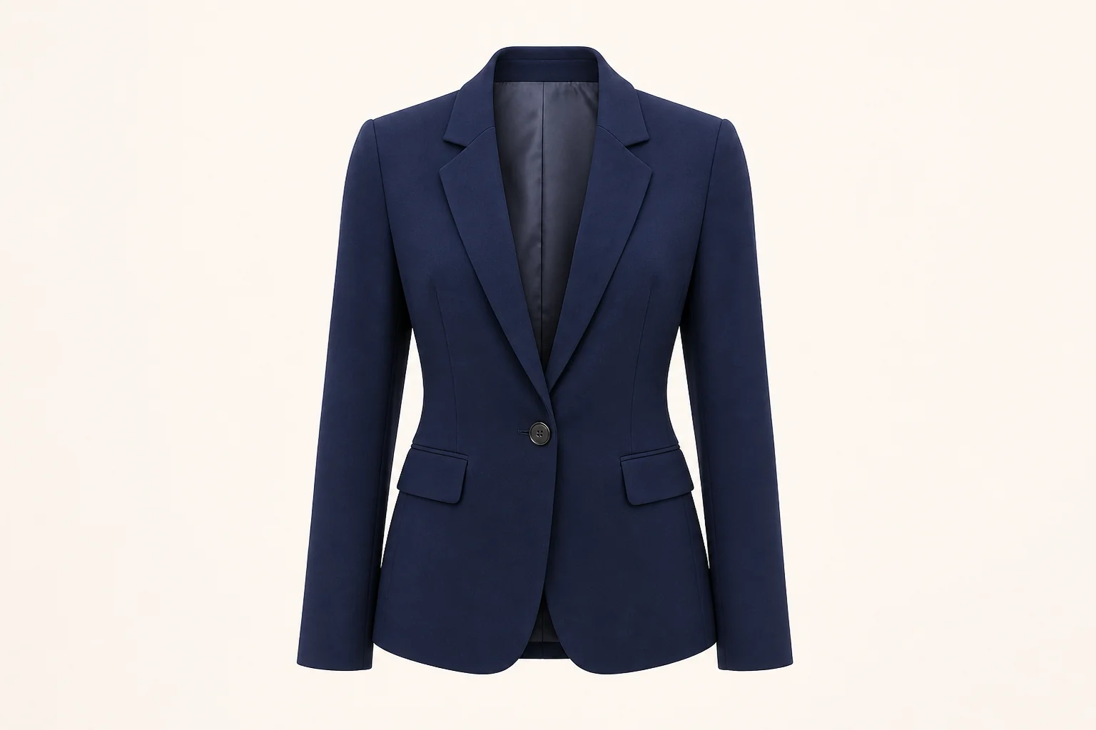 Navy structured blazer