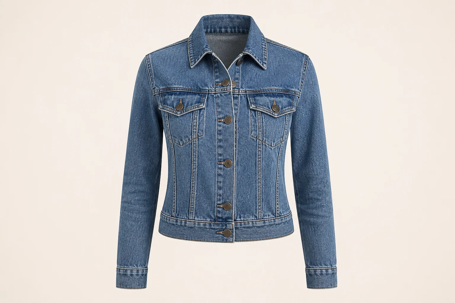 Medium wash denim jacket