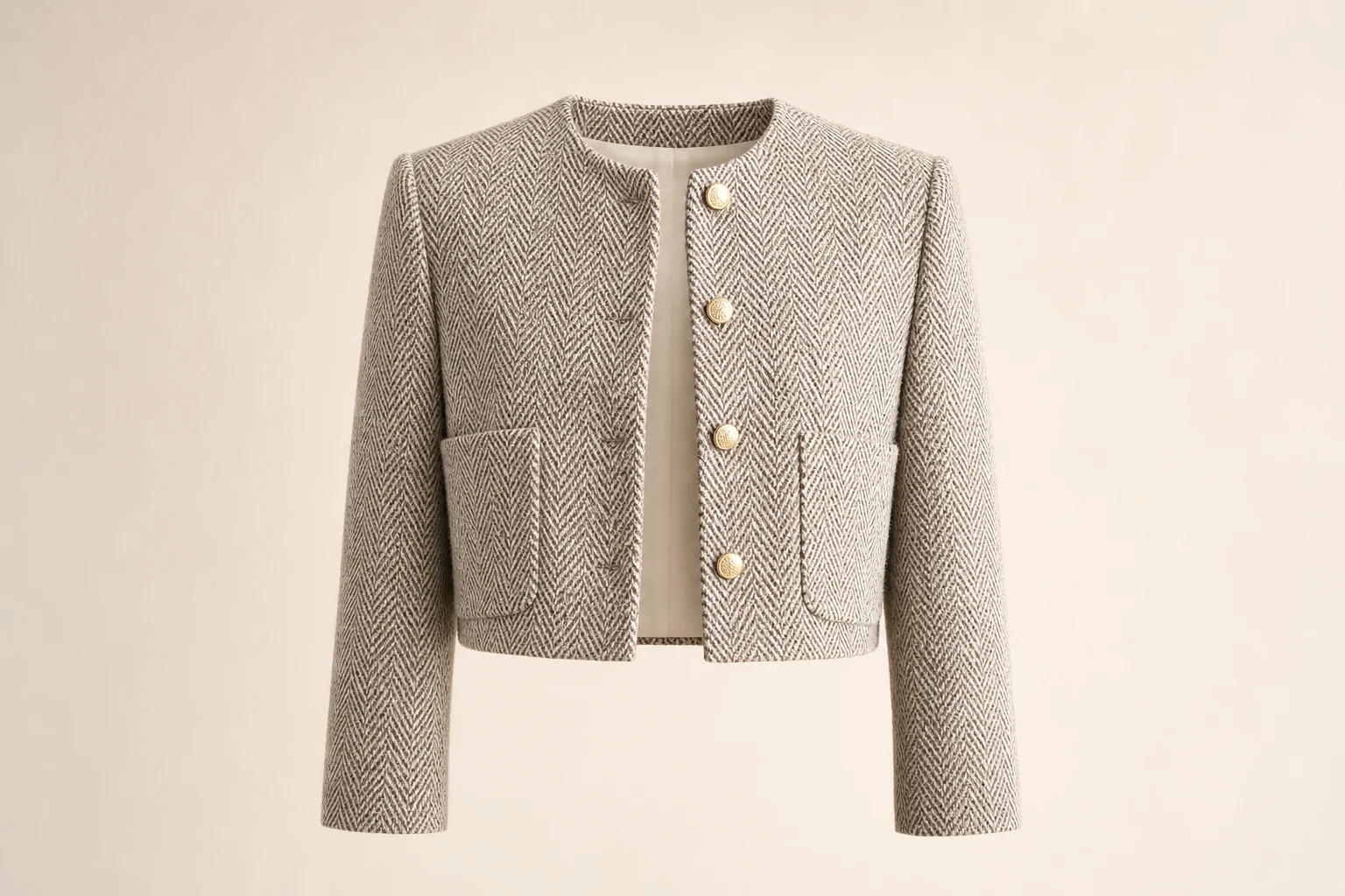 Cropped tweed jacket