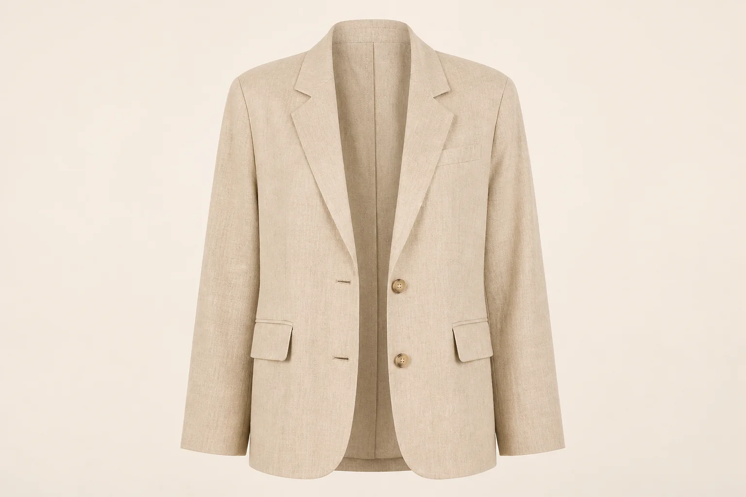 Beige linen blazer