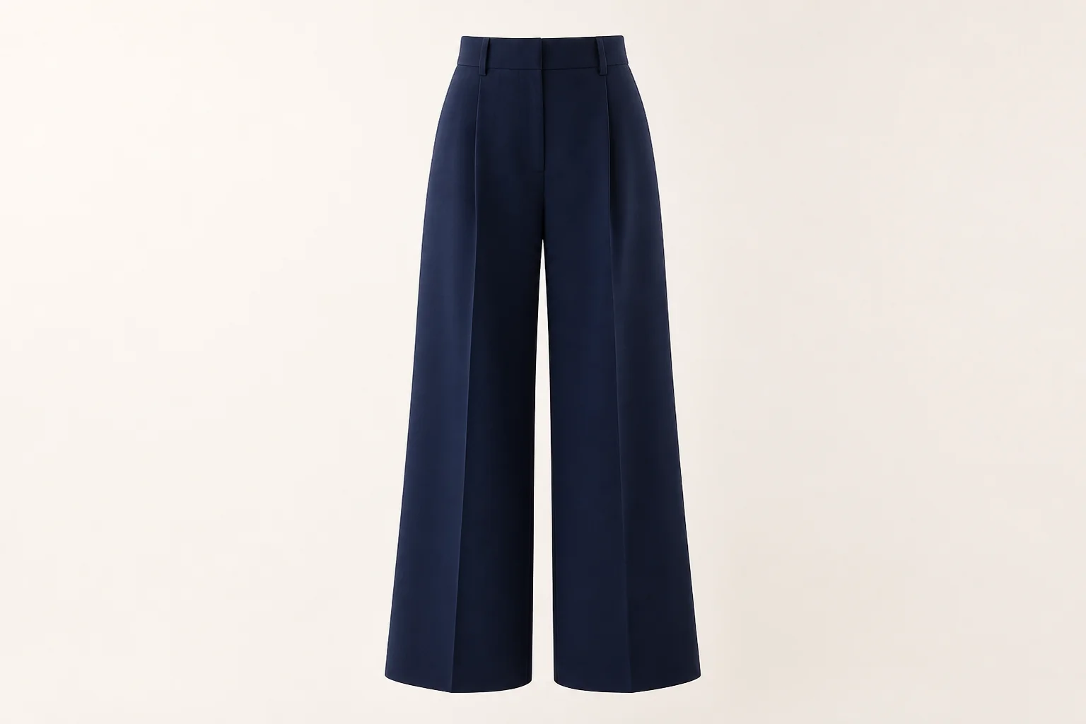 Navy wide leg trousers