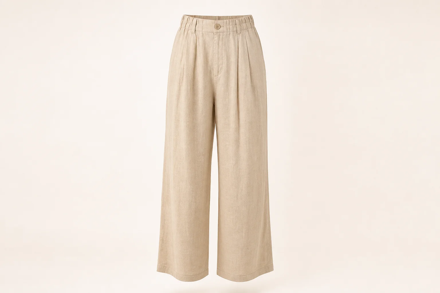 Beige linen pants