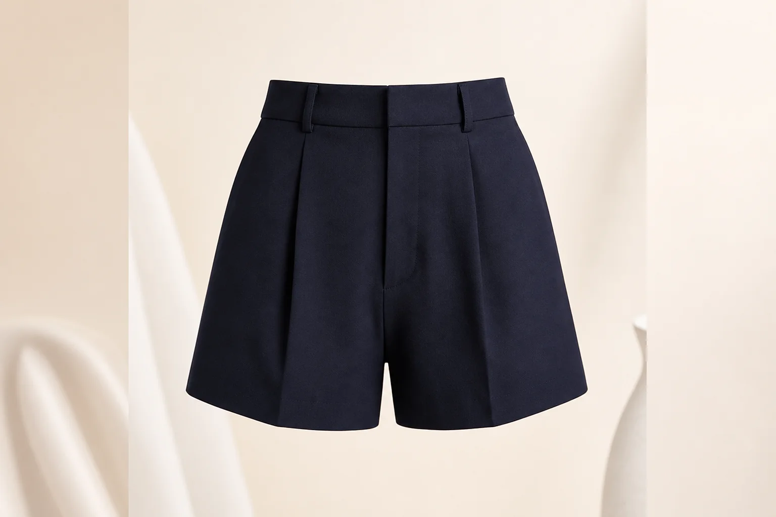 Navy tailored shorts