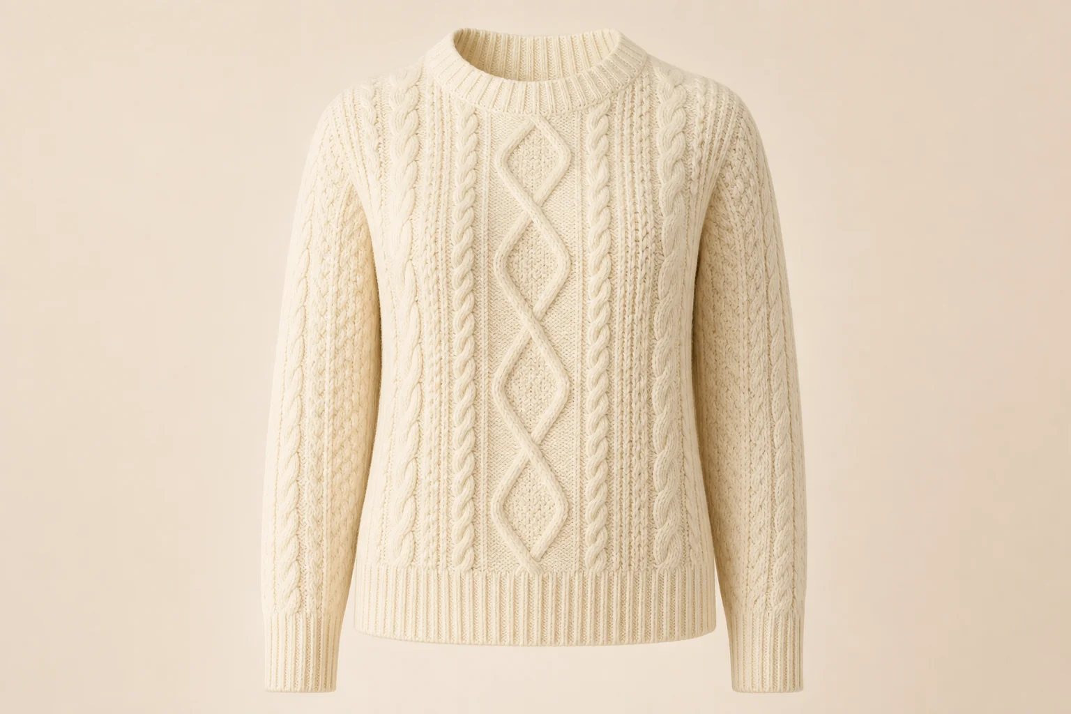 Cream cable knit sweater