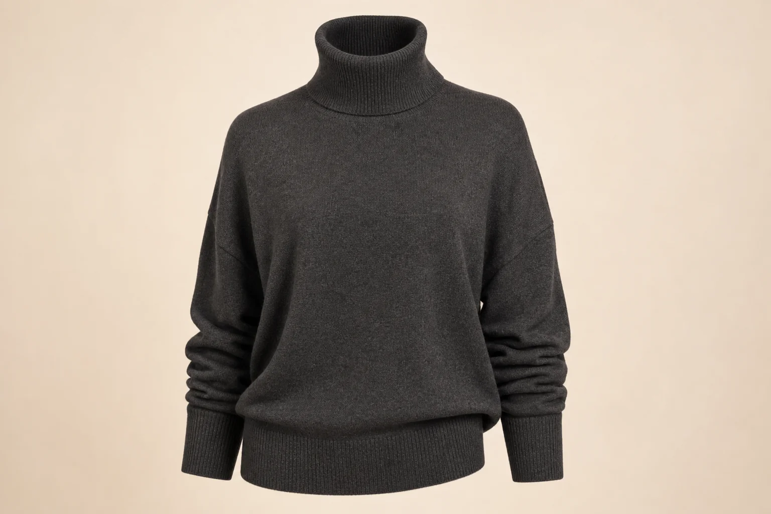 Charcoal turtleneck sweater