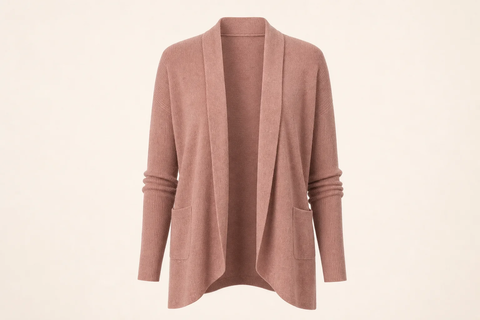 Dusty rose cardigan sweater