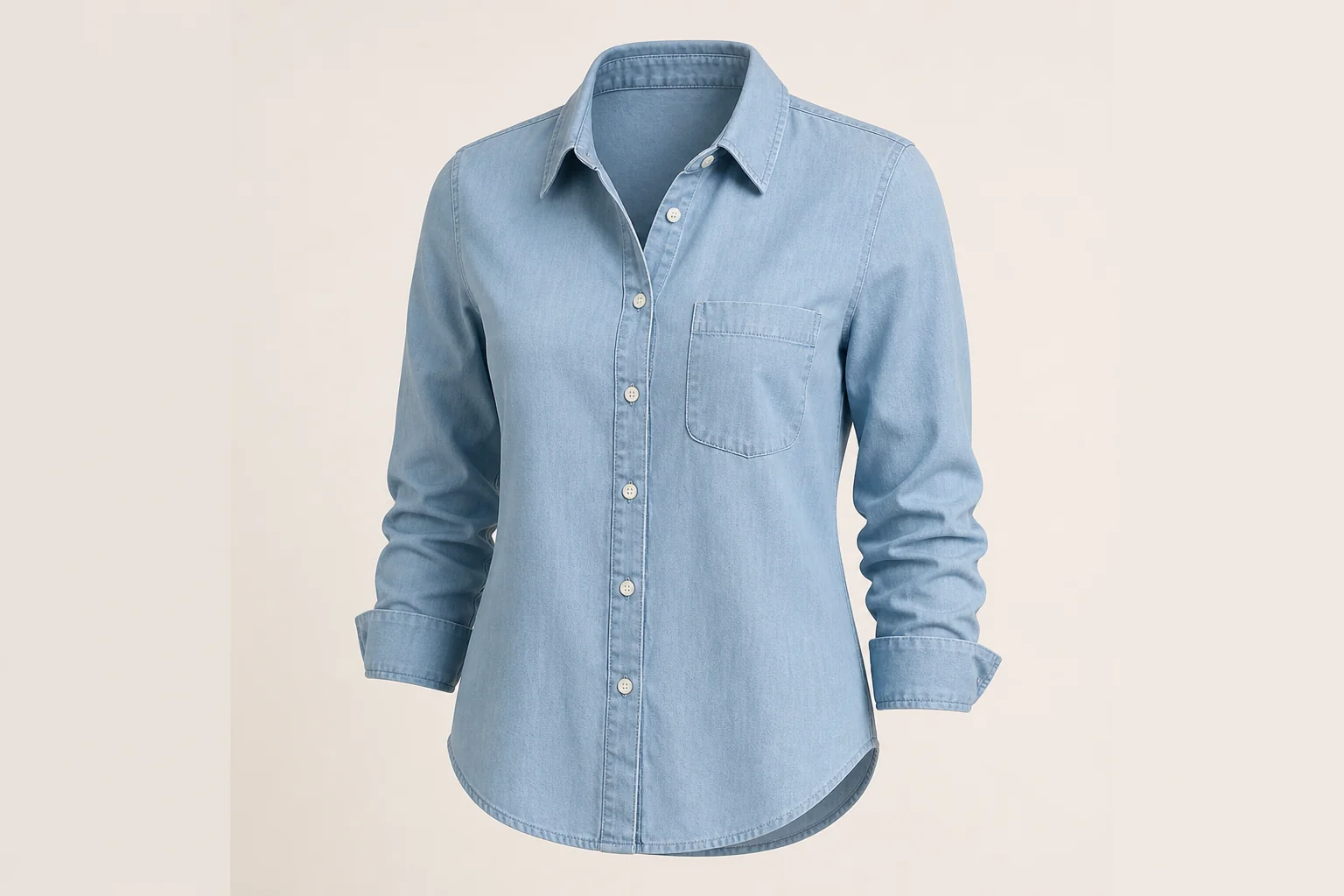 Chambray button-down shirt